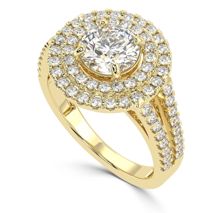 Radiant Halo Splendor Halo Solitaire Diamond Ring