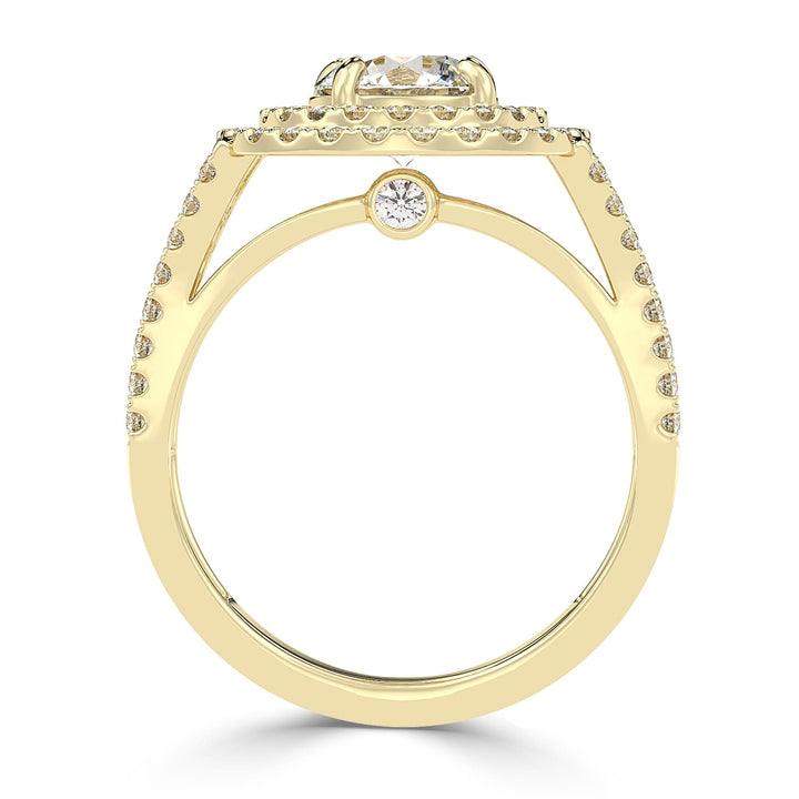 Radiant Halo Splendor Halo Solitaire Diamond Ring
