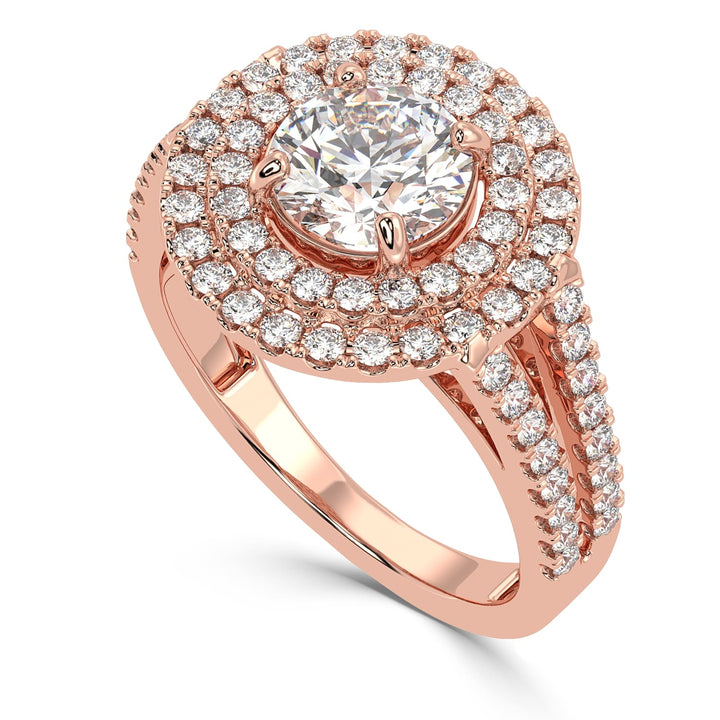 Radiant Halo Splendor Halo Solitaire Diamond Ring