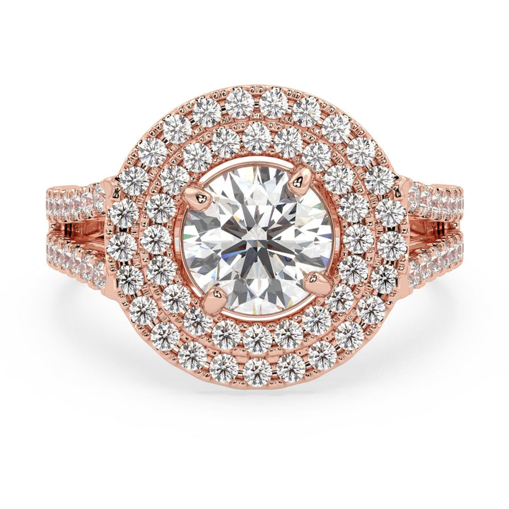 Radiant Halo Splendor Halo Solitaire Diamond Ring