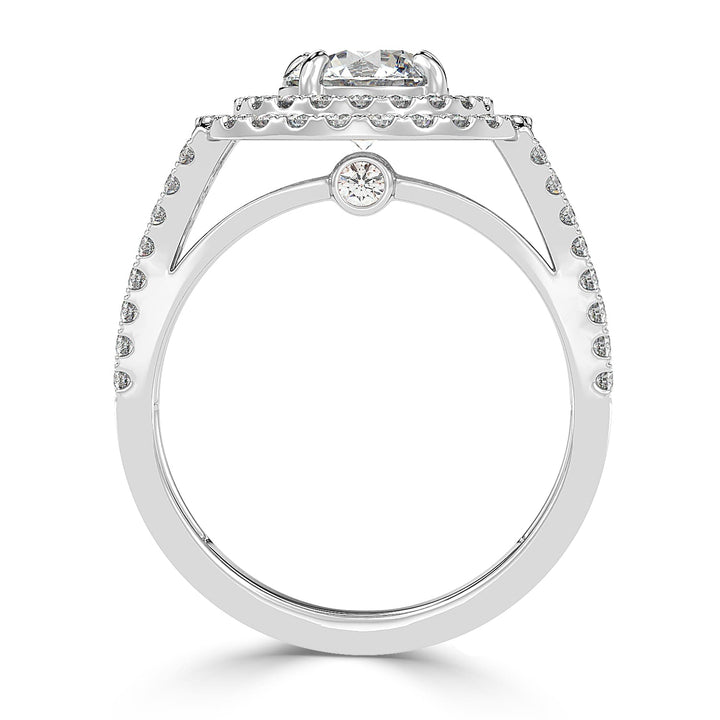 Radiant Halo Splendor Halo Solitaire Diamond Ring