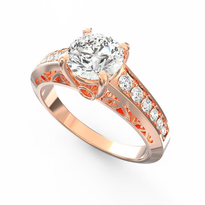 Regal Radiance Micro Prong Diamond Solitaire Ring
