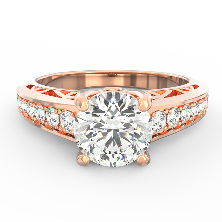 Regal Radiance Micro Prong Diamond Solitaire Ring
