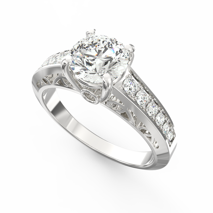 Regal Radiance Micro Prong Diamond Solitaire Ring