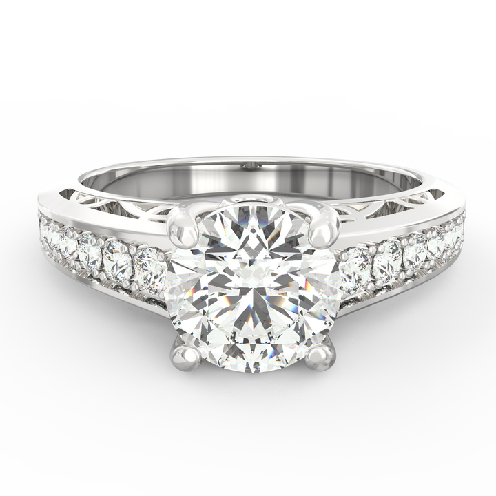 Regal Radiance Micro Prong Diamond Solitaire Ring