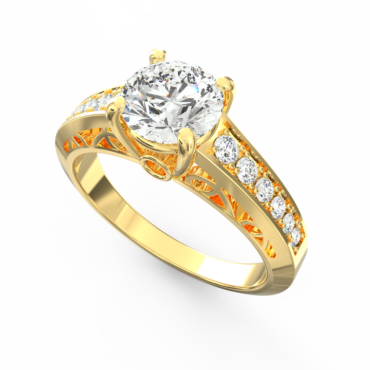 Regal Radiance Micro Prong Diamond Solitaire Ring