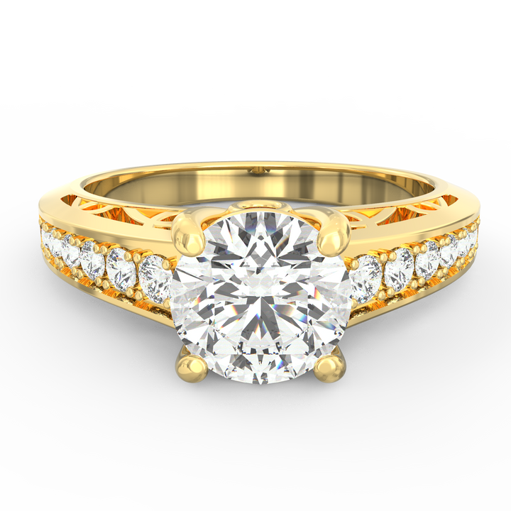 Regal Radiance Micro Prong Diamond Solitaire Ring