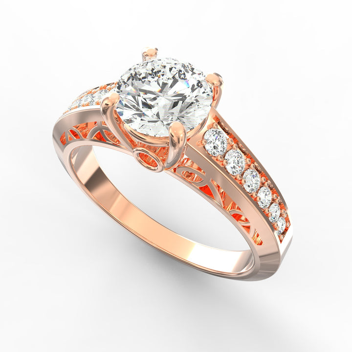 Regal Radiance Micro Prong Diamond Solitaire Ring