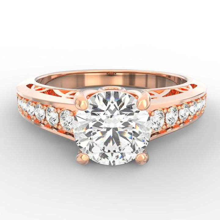 Regal Radiance Micro Prong Diamond Solitaire Ring
