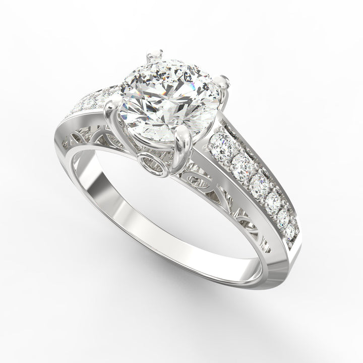 Regal Radiance Micro Prong Diamond Solitaire Ring