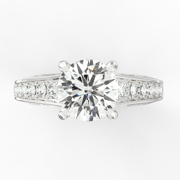 Regal Radiance Micro Prong Diamond Solitaire Ring