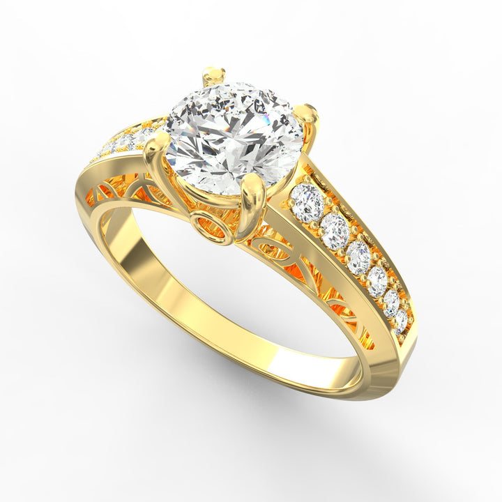 Regal Radiance Micro Prong Diamond Solitaire Ring