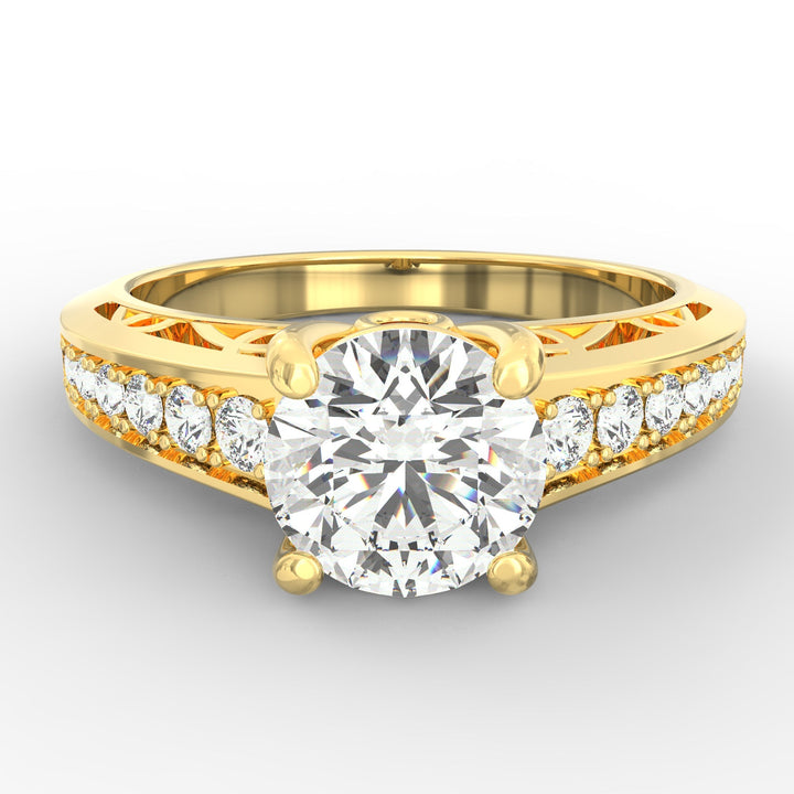 Regal Radiance Micro Prong Diamond Solitaire Ring