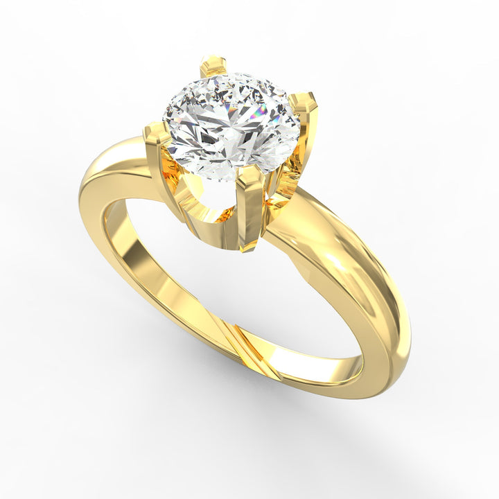 Unwavering Beauty: Endless Brilliance Solitaire Ring with Everlasting Design