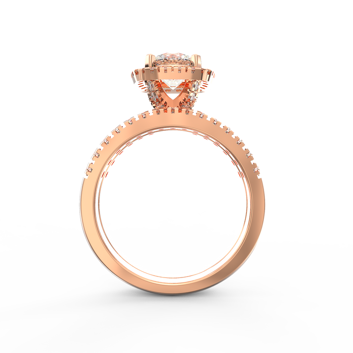 Stellar Halo Radiance Diamond Ring
