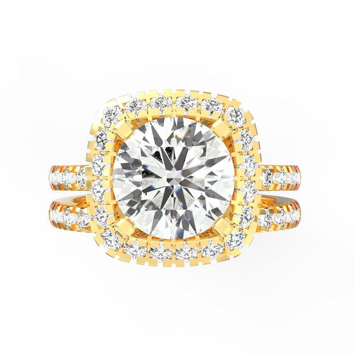 Stellar Halo Radiance Diamond Ring