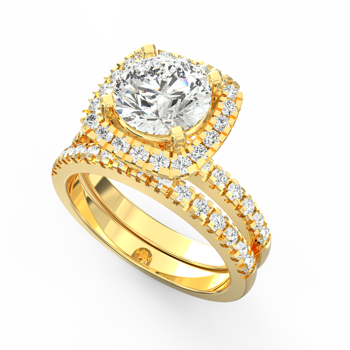 Stellar Halo Radiance Diamond Ring