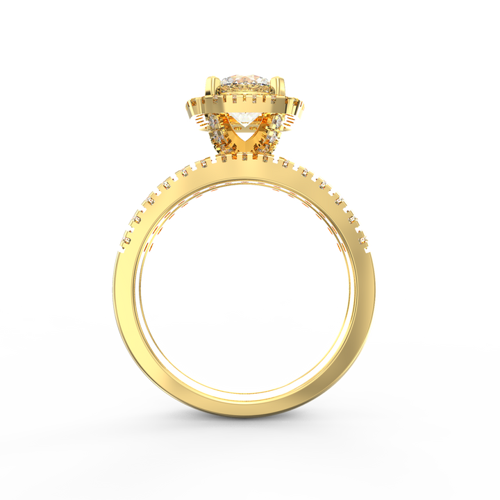 Stellar Halo Radiance Diamond Ring