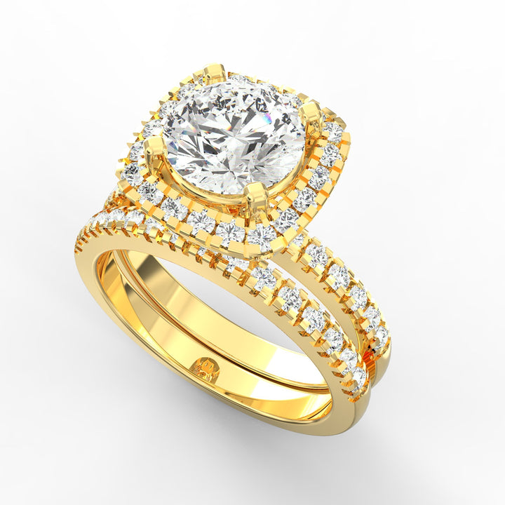 Stellar Halo Radiance Diamond Ring