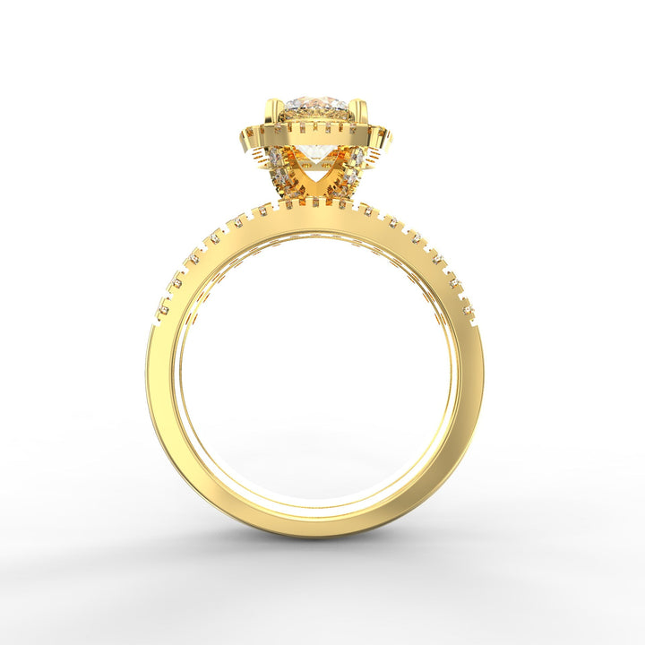 Stellar Halo Radiance Diamond Ring