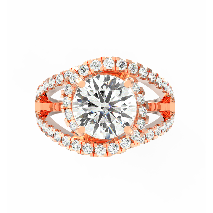 Petite Spiral Elegance Solitaire Ring