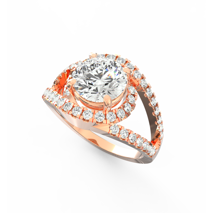 Petite Spiral Elegance Solitaire Ring
