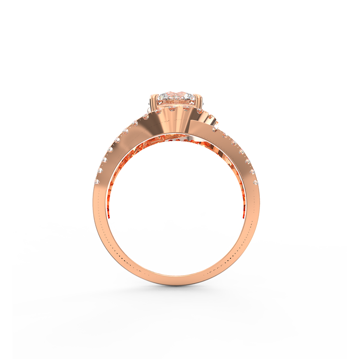 Petite Spiral Elegance Solitaire Ring