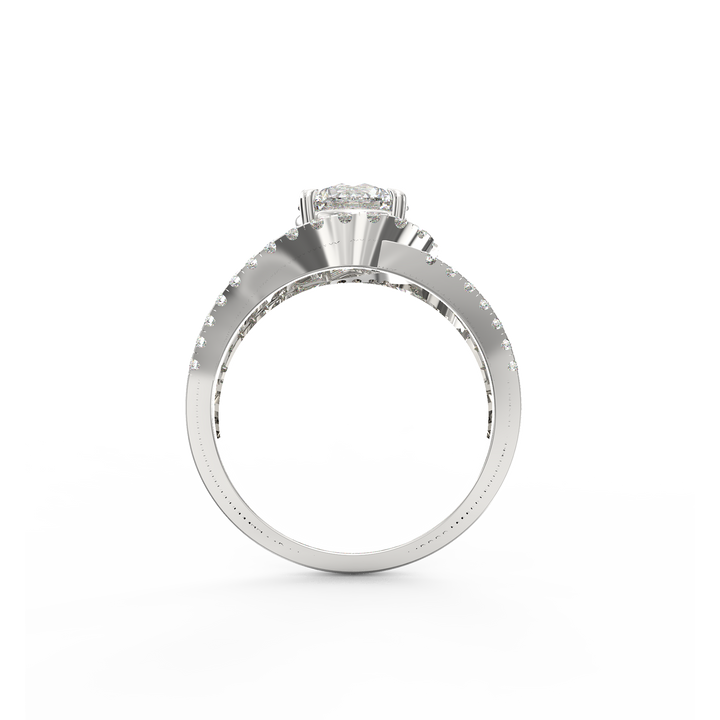 Petite Spiral Elegance Solitaire Ring