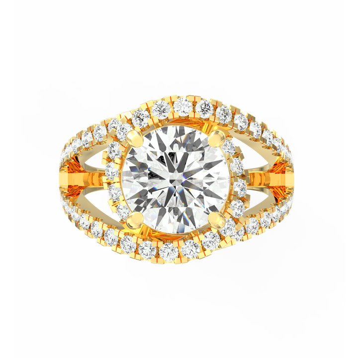 Petite Spiral Elegance Solitaire Ring