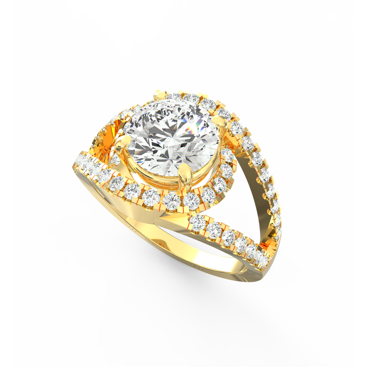 Petite Spiral Elegance Solitaire Ring