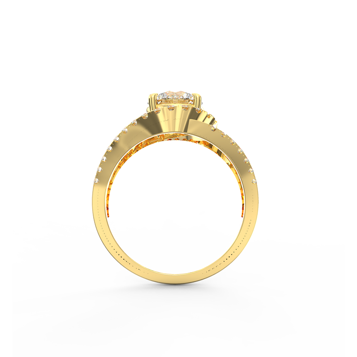 Petite Spiral Elegance Solitaire Ring
