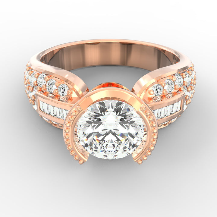 Radiant Elegance Round Diamond Solitaire Wedding Ring