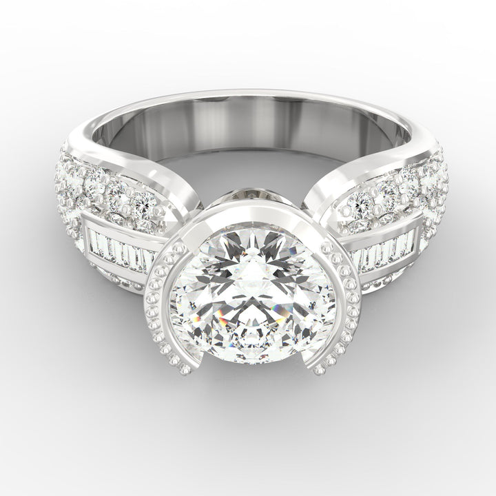 Radiant Elegance Round Diamond Solitaire Wedding Ring