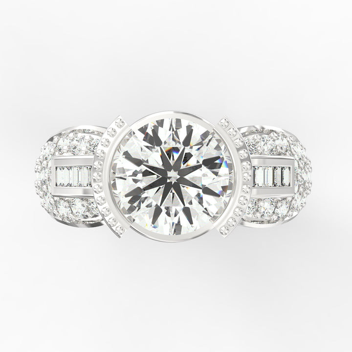 Radiant Elegance Round Diamond Solitaire Wedding Ring