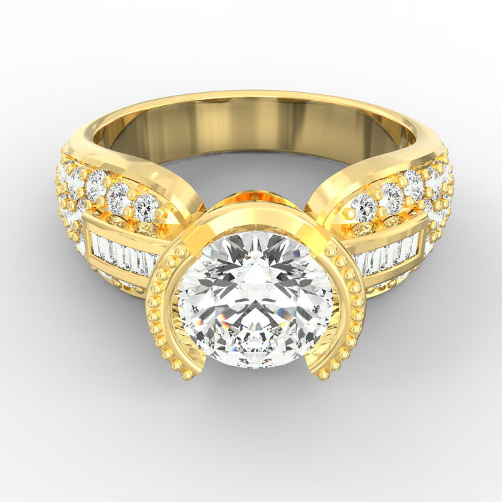 Radiant Elegance Round Diamond Solitaire Wedding Ring