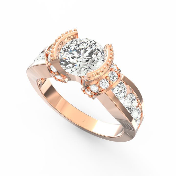 Timeless Allure Round Diamond Solitaire Wedding Band