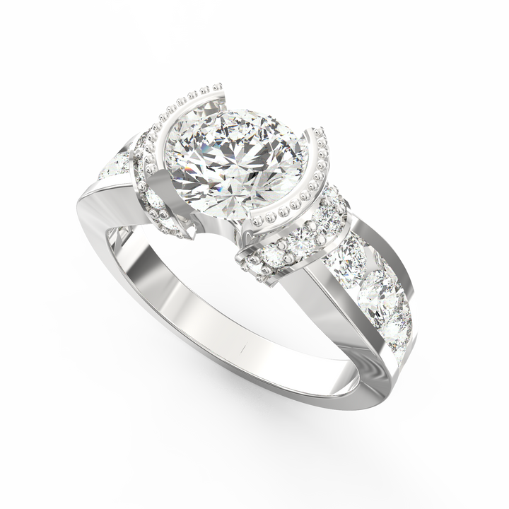Timeless Allure Round Diamond Solitaire Wedding Band