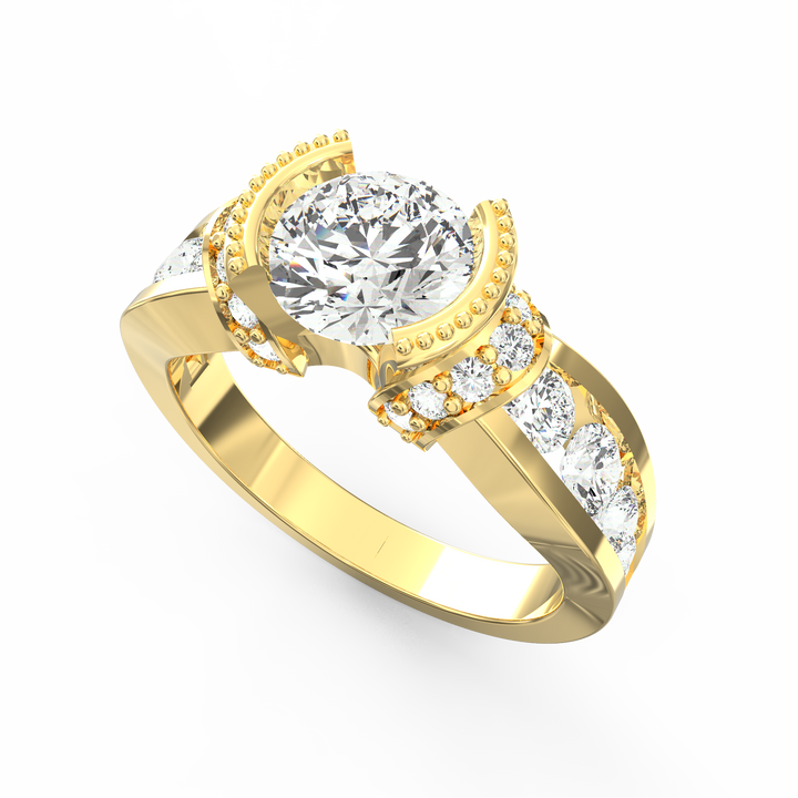 Timeless Allure Round Diamond Solitaire Wedding Band