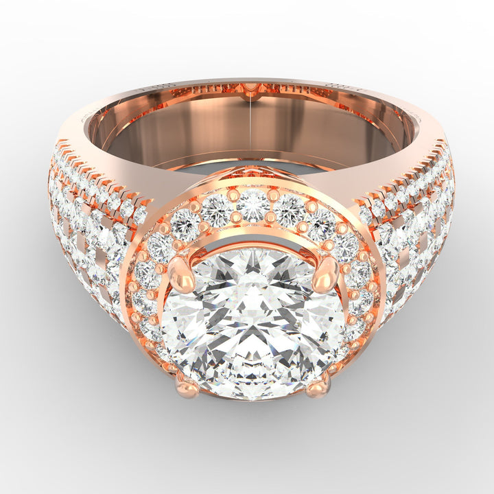 Enchanted Halo Solitaire Diamond Wedding Ring