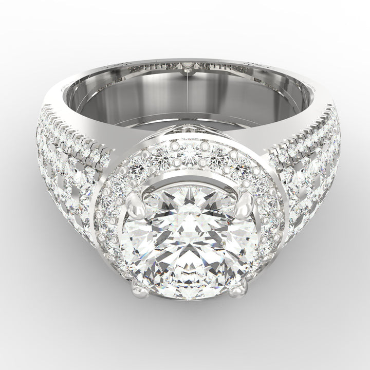 Enchanted Halo Solitaire Diamond Wedding Ring