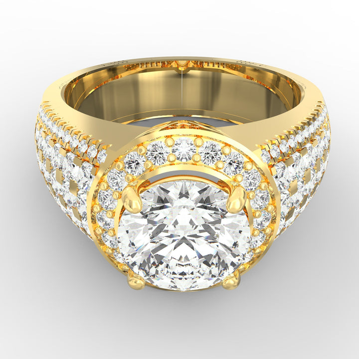 Enchanted Halo Solitaire Diamond Wedding Ring