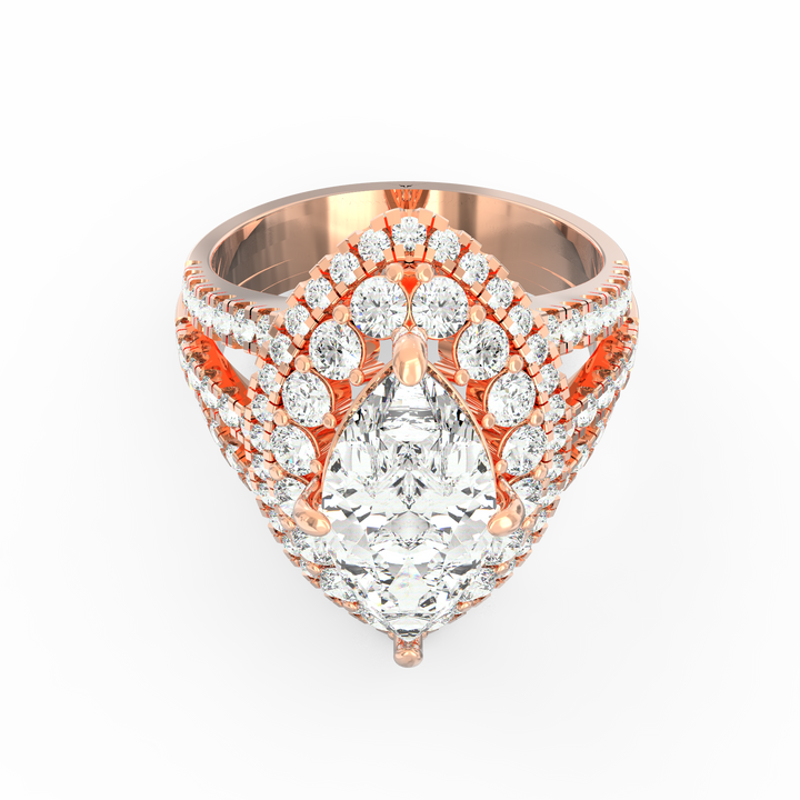 Regal Splendor Marquise Diamond Solitaire Wedding Ring