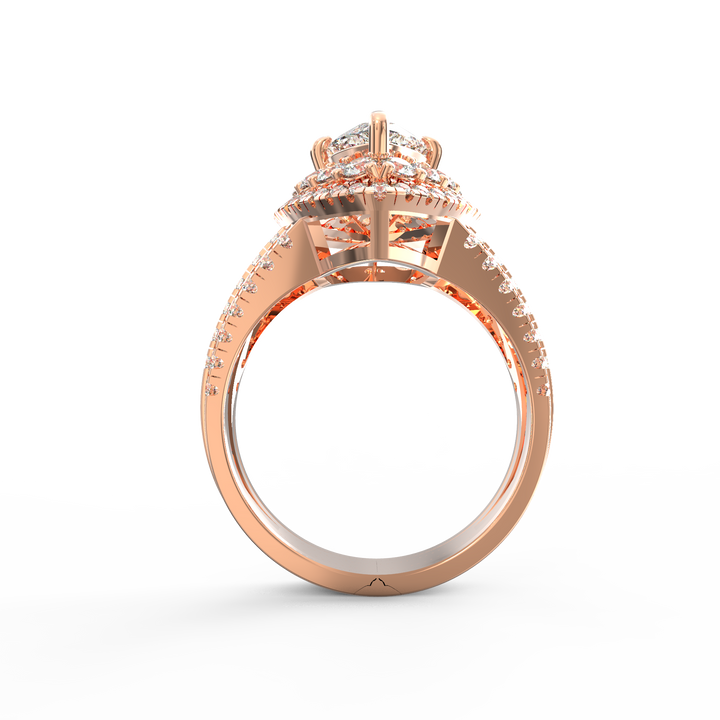 Regal Splendor Marquise Diamond Solitaire Wedding Ring