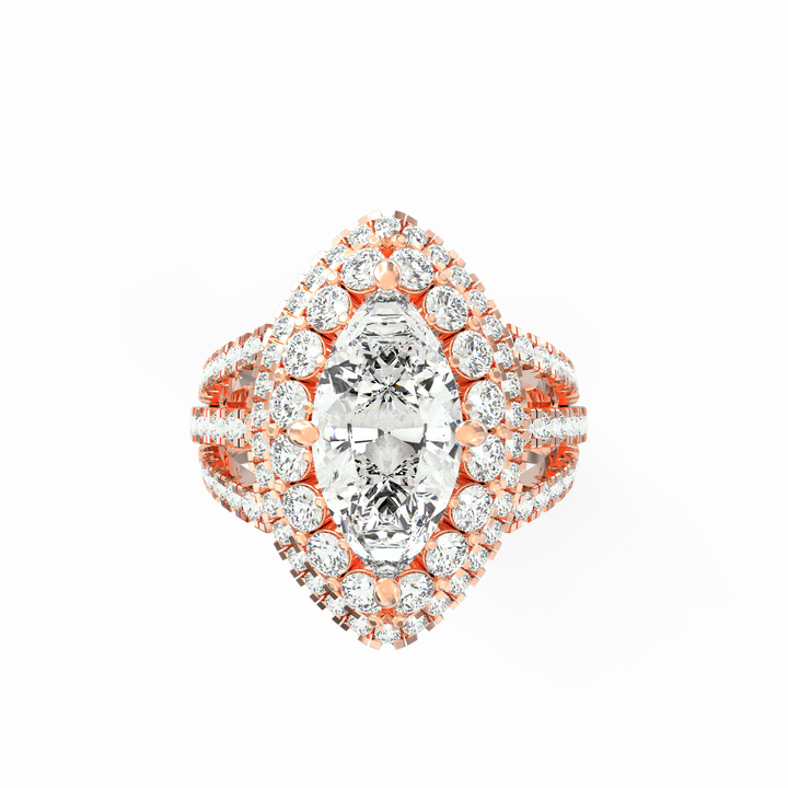 Regal Splendor Marquise Diamond Solitaire Wedding Ring