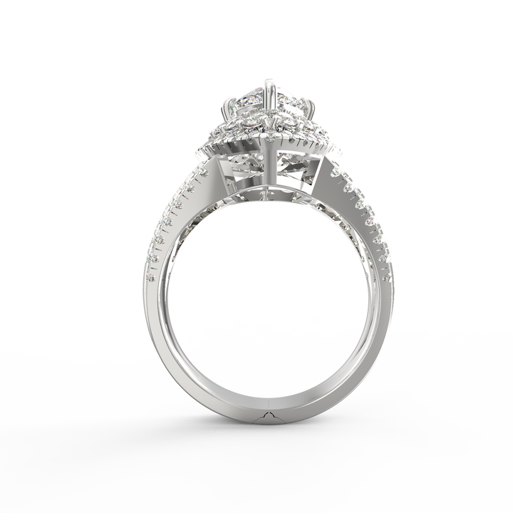 Regal Splendor Marquise Diamond Solitaire Wedding Ring