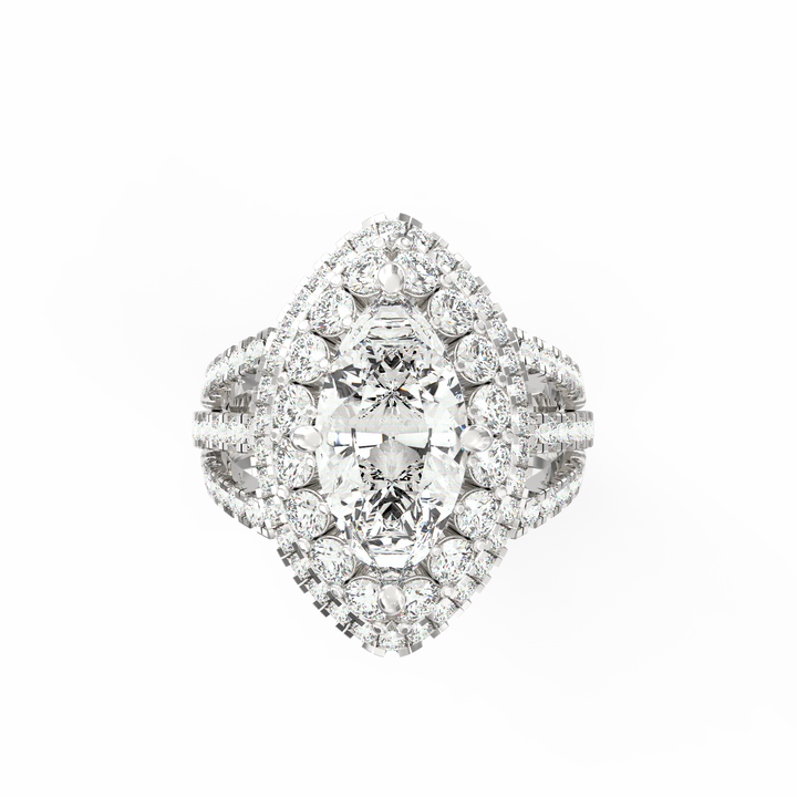 Regal Splendor Marquise Diamond Solitaire Wedding Ring