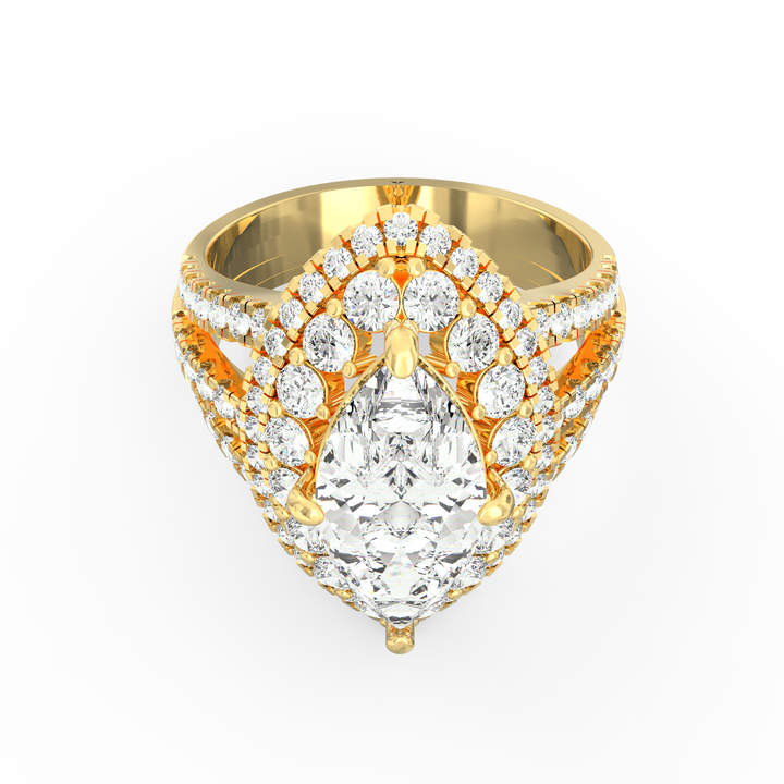 Regal Splendor Marquise Diamond Solitaire Wedding Ring