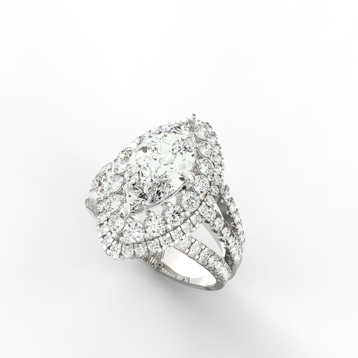 Regal Splendor Marquise Diamond Solitaire Wedding Ring