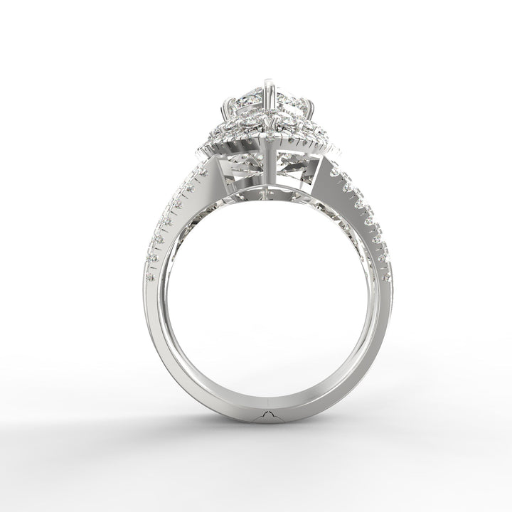 Regal Splendor Marquise Diamond Solitaire Wedding Ring
