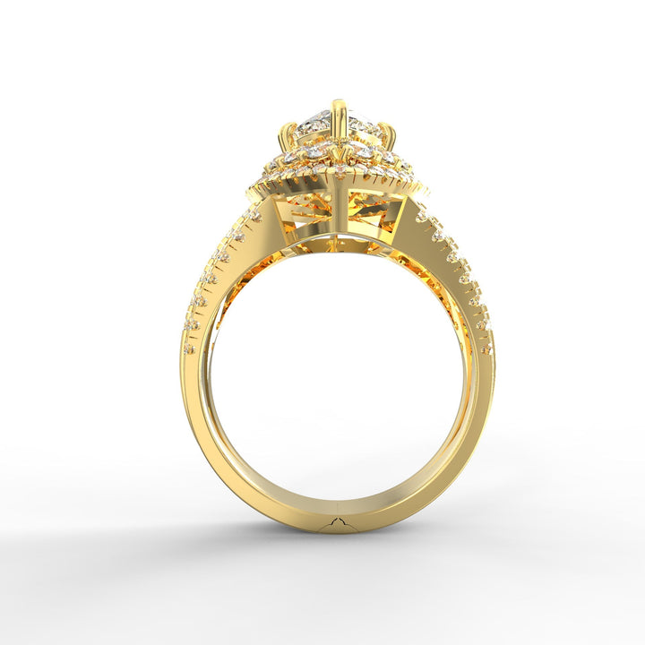 Regal Splendor Marquise Diamond Solitaire Wedding Ring